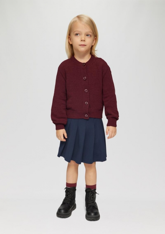 s.Oliver Verkürzte Strickjacke mit Knopfleiste - pink
