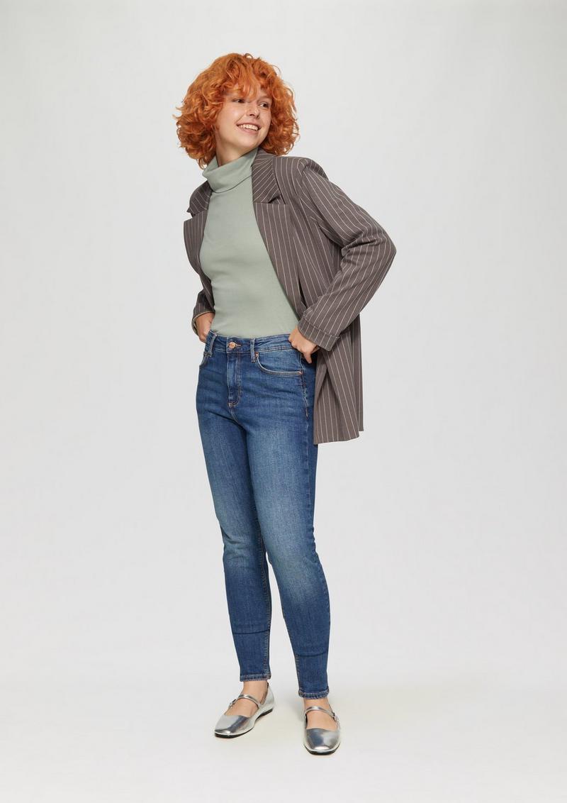 s.Oliver Langarmshirt mit Rollkragen - salbeigrün