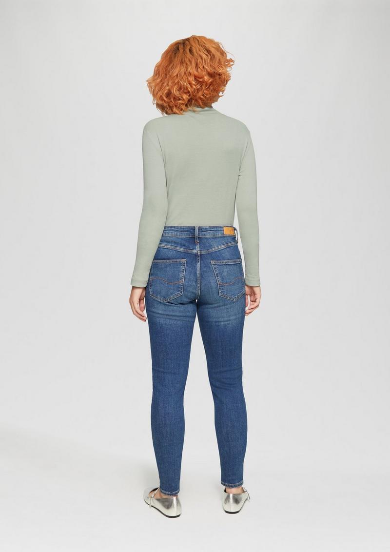 s.Oliver Langarmshirt mit Rollkragen - salbeigrün