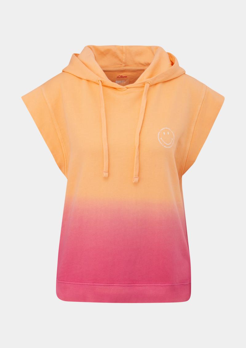 s.Oliver Kurzarm-Sweatshirt mit Smiley®-Print - pink