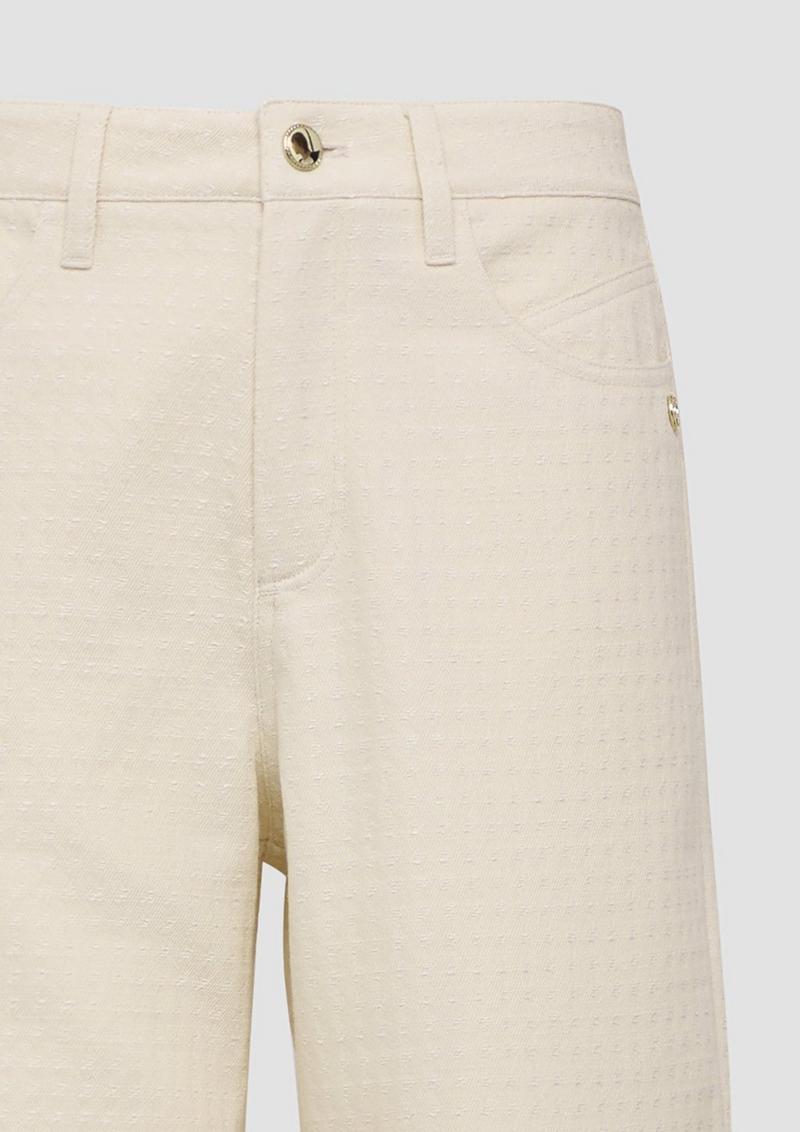 s.Oliver Jeans Suri / Regular Fit / High Rise / Wide Leg / Strukturmuster - ecru