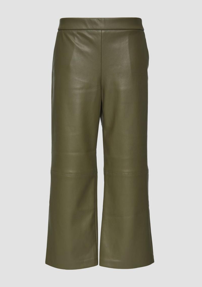 s.Oliver Culotte aus Lederimitat mit Nahtdetails - olivgrün