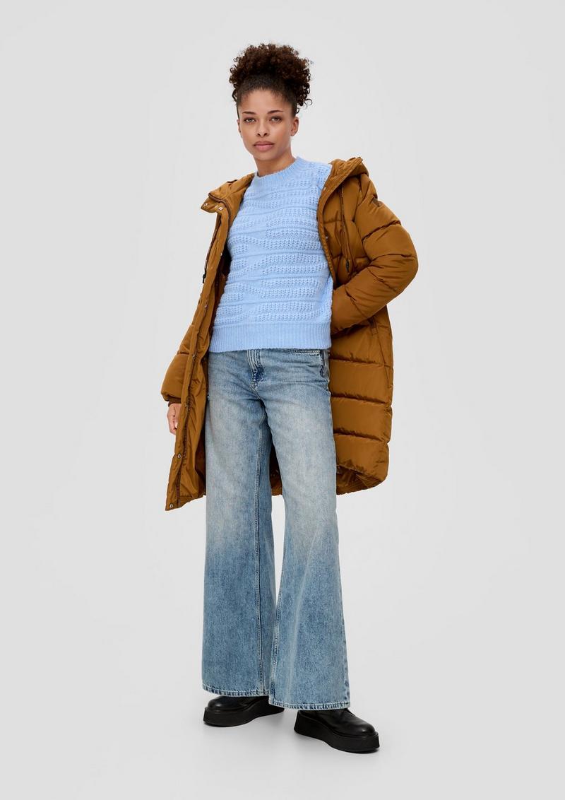 s.Oliver Strickpullover mit Musterstruktur - himmelblau