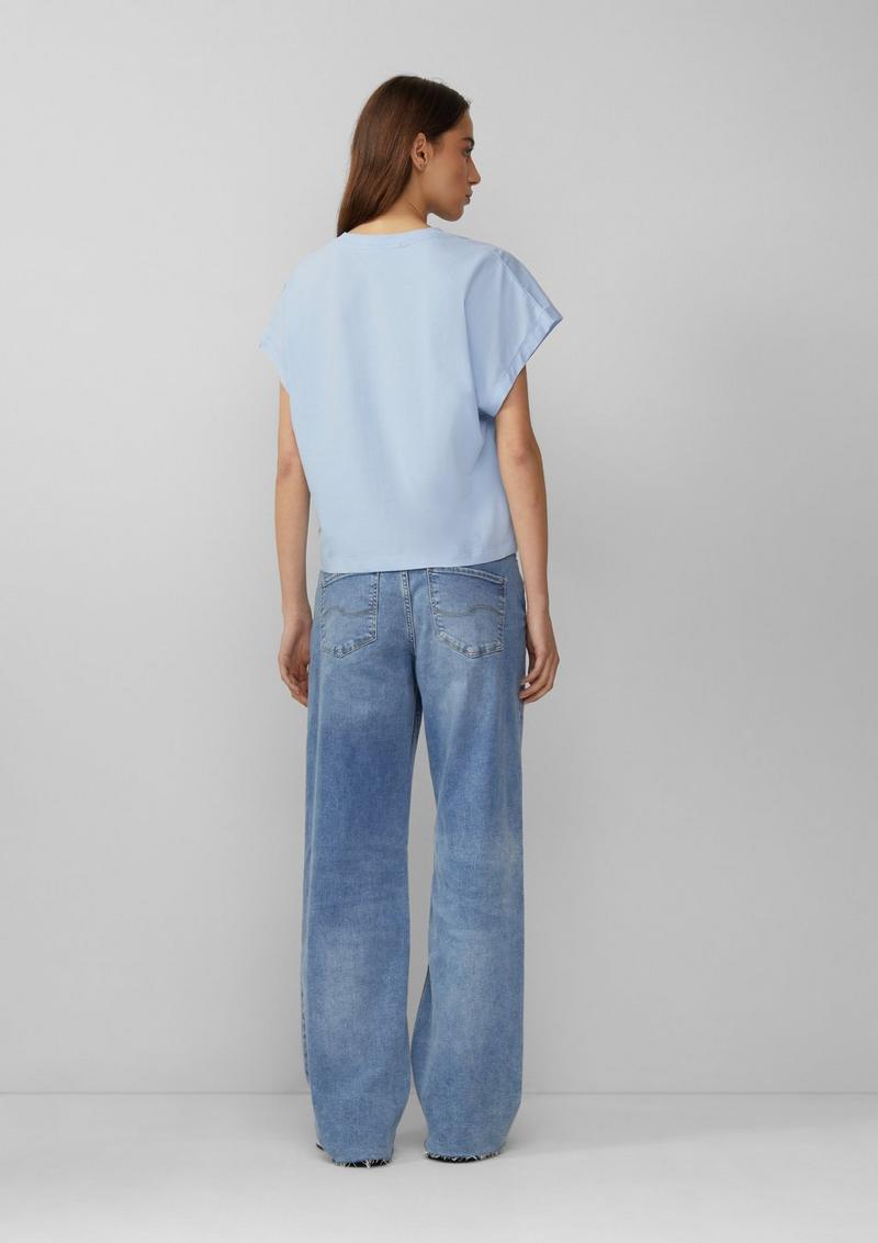 s.Oliver Lässiges Shirt mit überschnittener Schulter - hellblau