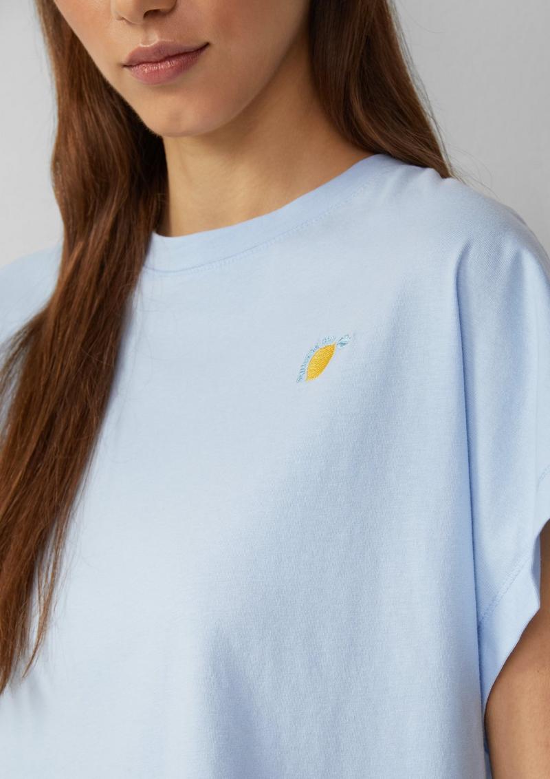 s.Oliver Lässiges Shirt mit überschnittener Schulter - hellblau