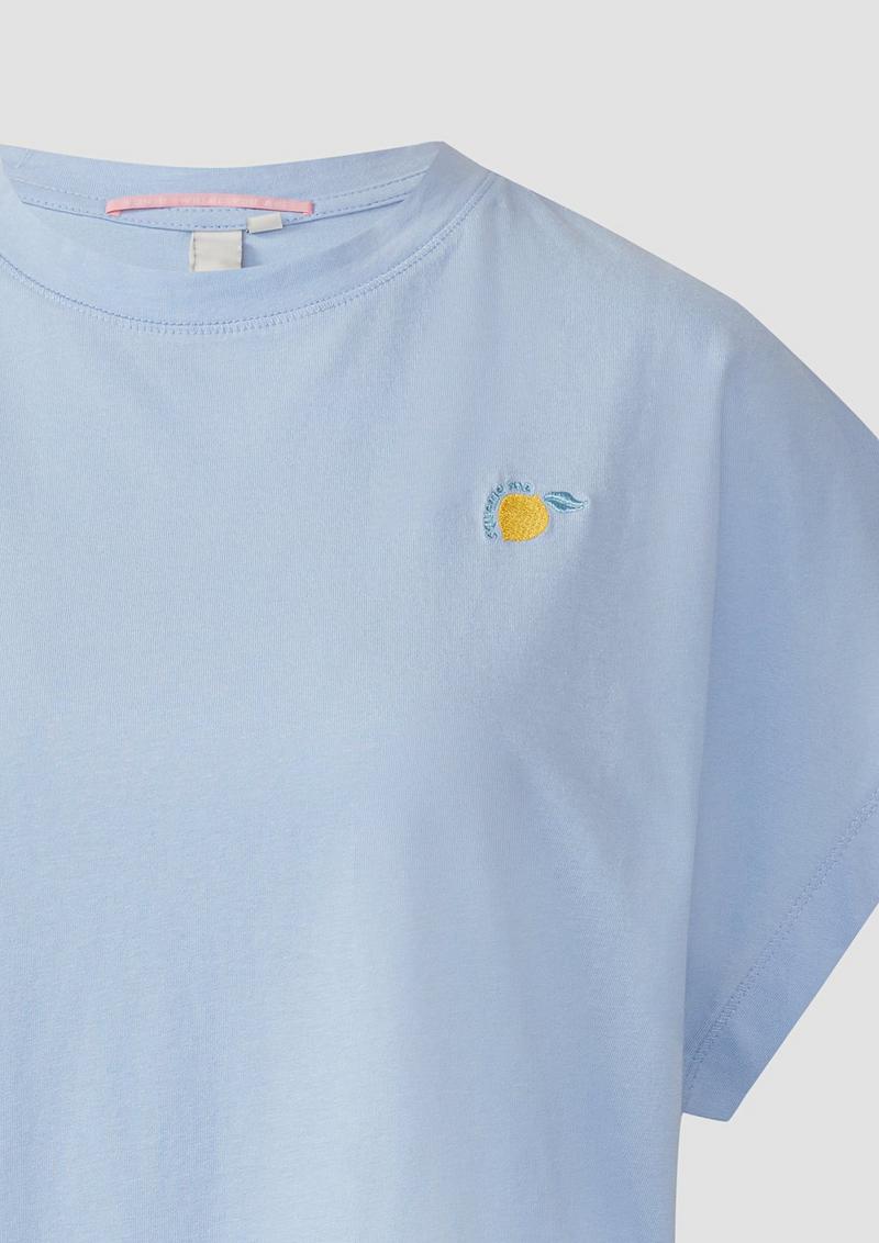 s.Oliver Lässiges Shirt mit überschnittener Schulter - hellblau