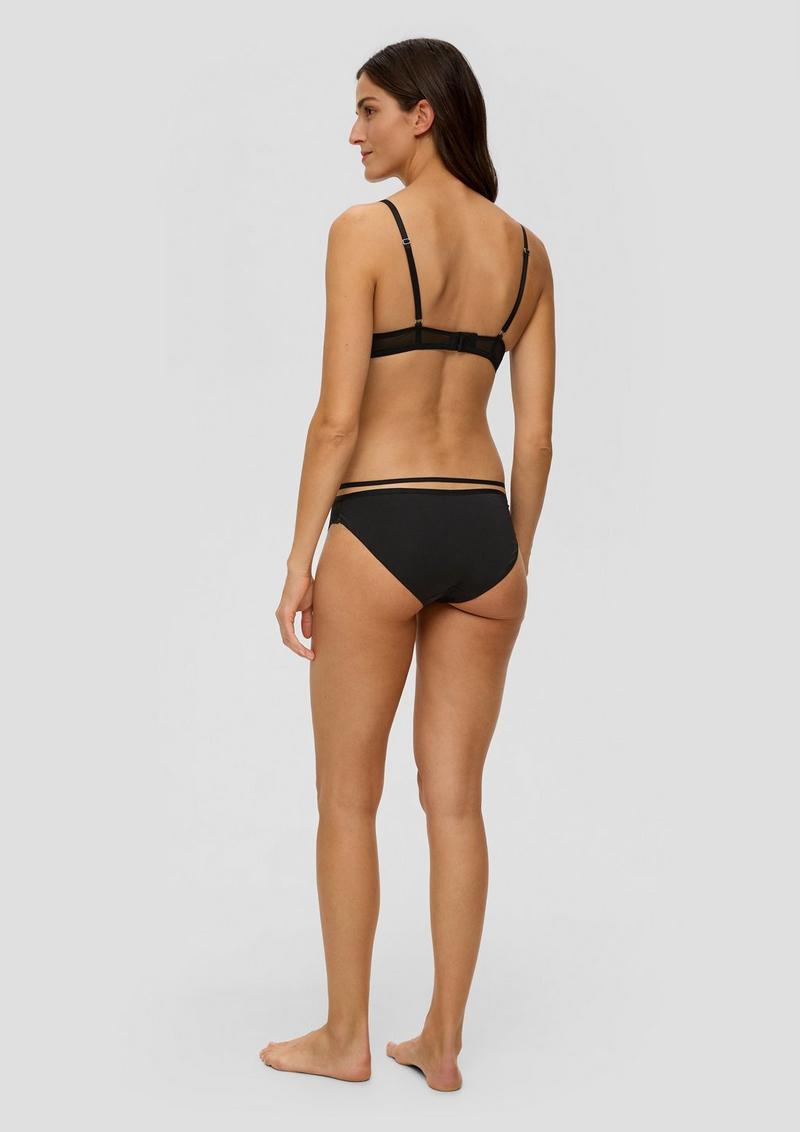 s.Oliver Push-up-BH mit Spitzen-Details - schwarz