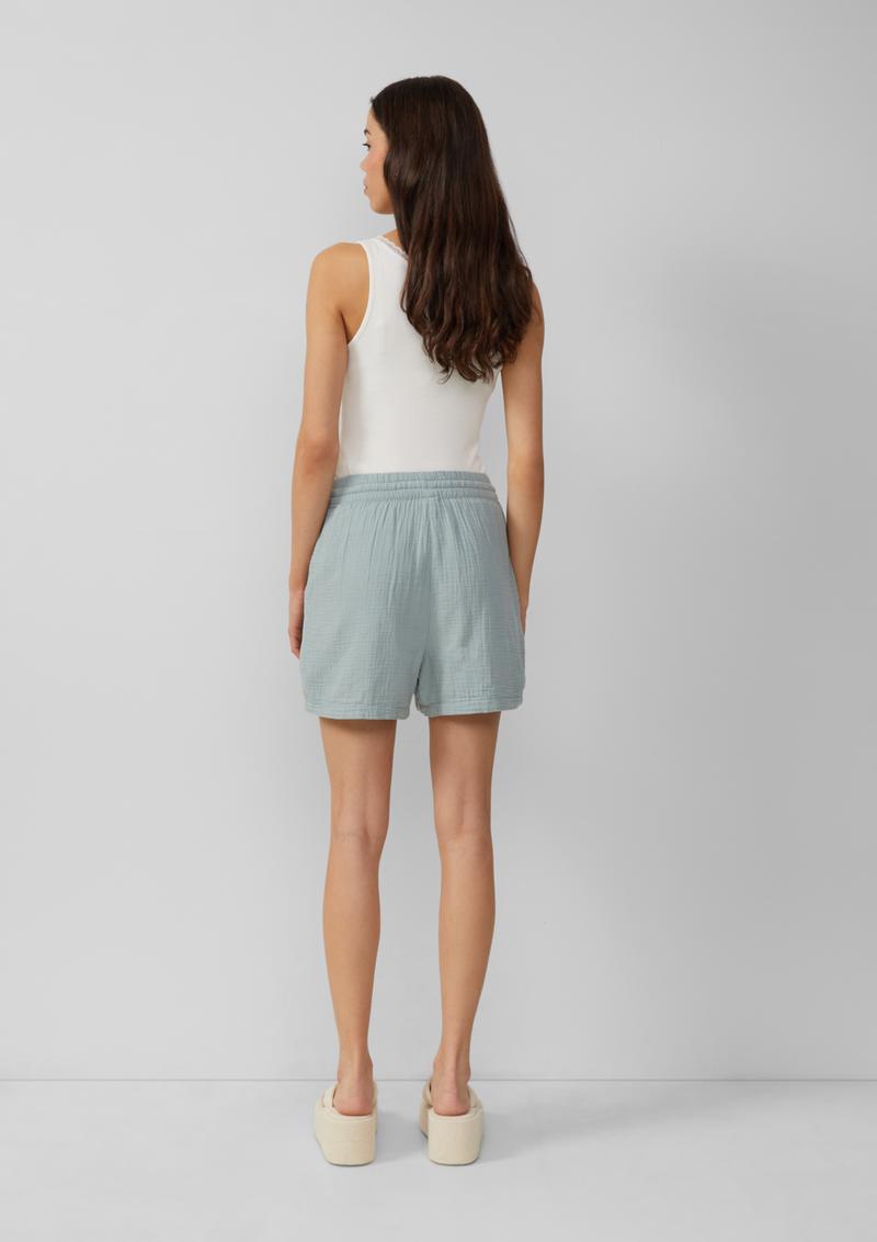 s.Oliver Shorts aus Musselin - salbeigrün