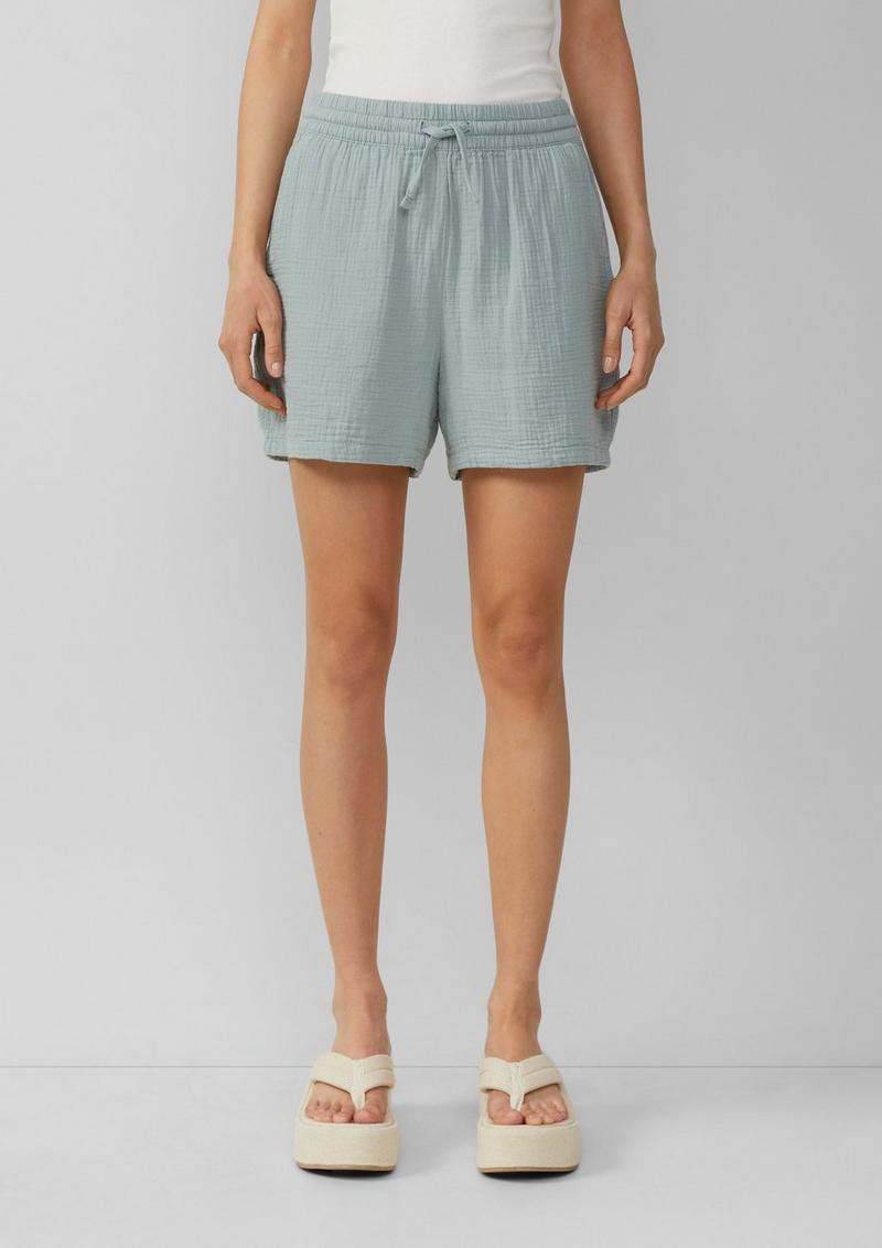 s.Oliver Shorts aus Musselin - salbeigrün