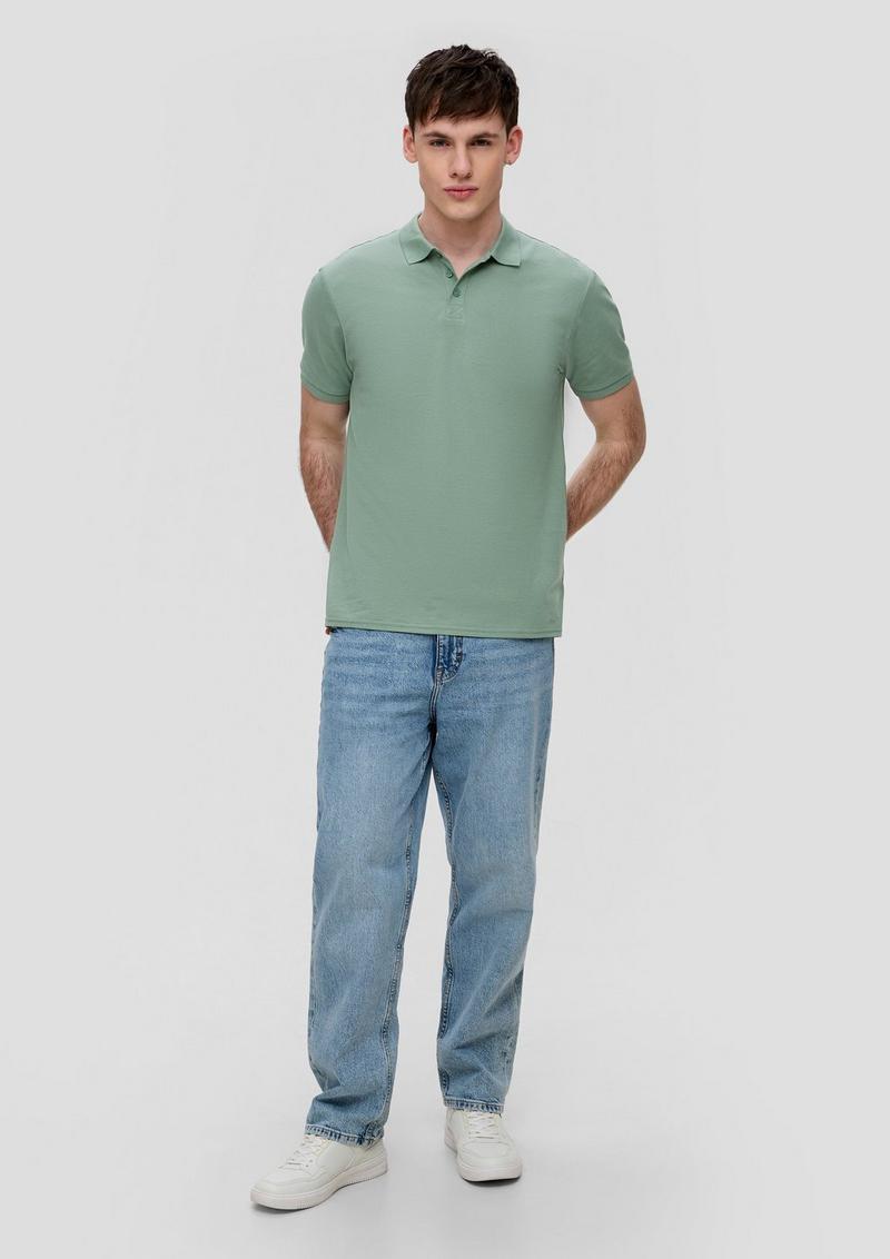 s.Oliver Poloshirt mit Piquéstruktur - salbeigrün