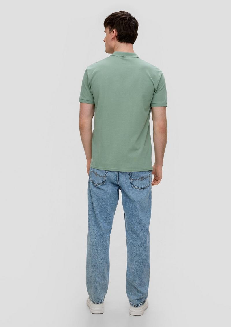 s.Oliver Poloshirt mit Piquéstruktur - salbeigrün
