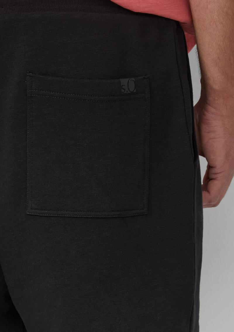 s.Oliver Detroit: Sweat-Bermuda mit Flammgarnstruktur im Relaxed Fit - schwarz