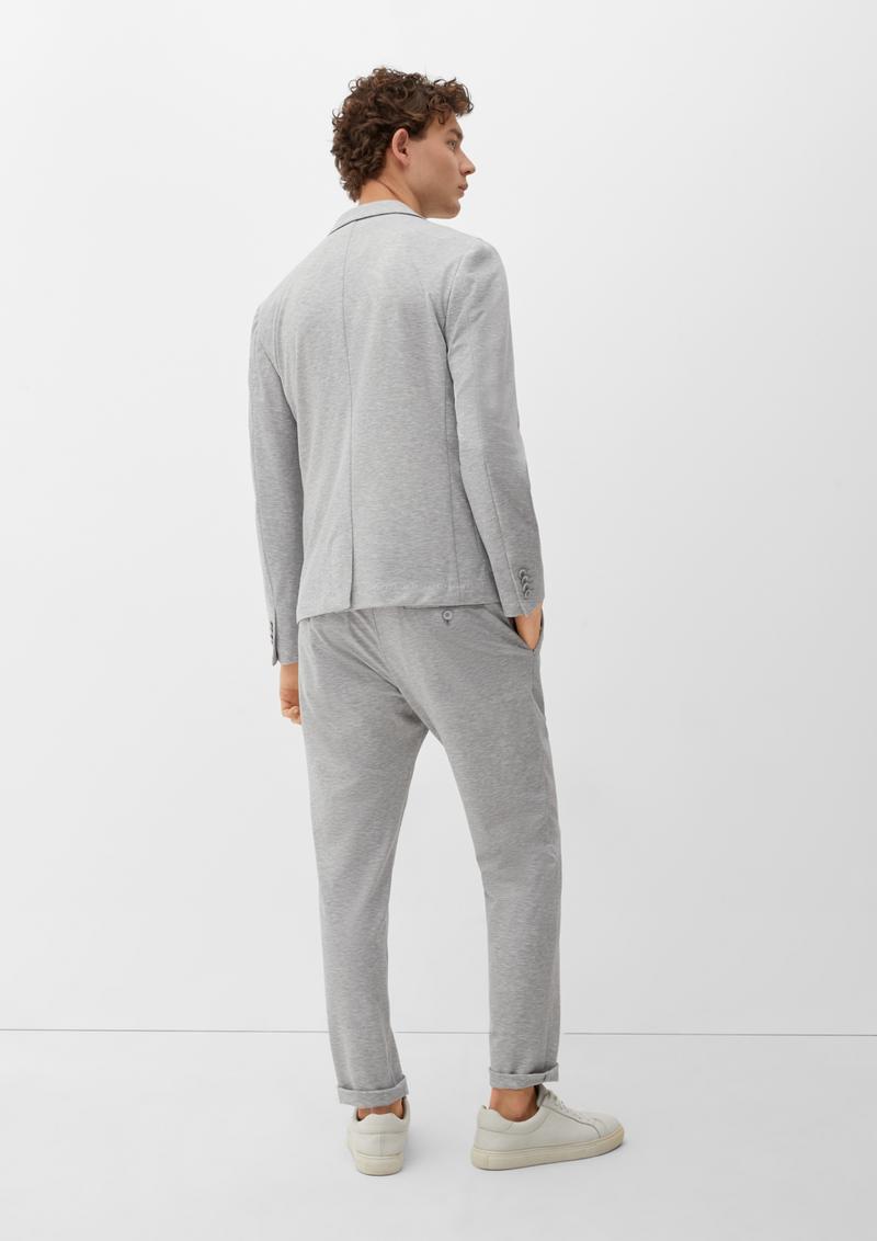 s.Oliver Slim: Joggsuit-Sakko aus Stretch-Jersey - taubengrau
