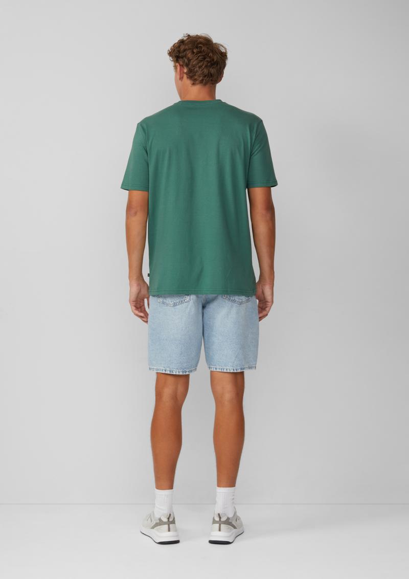 s.Oliver T-Shirt mit kleinem Print - tannengrün