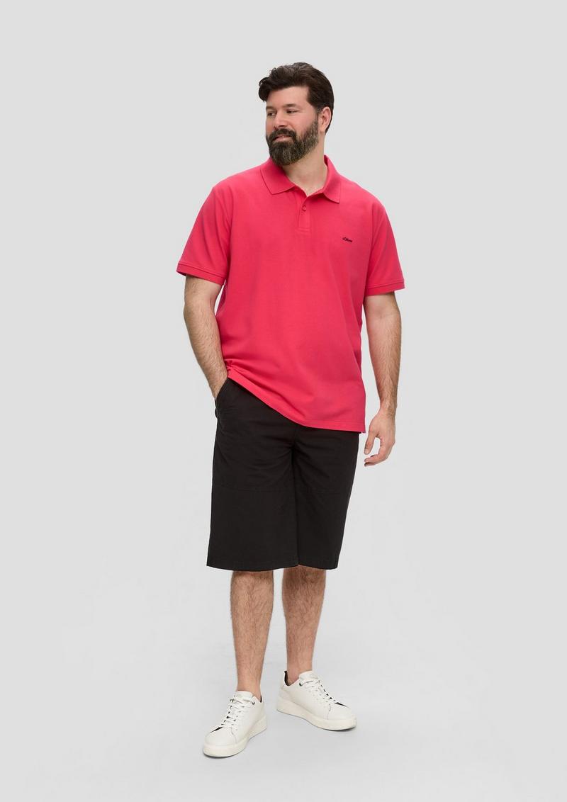 s.Oliver Poloshirt mit kleinem Label-Print - himbeere