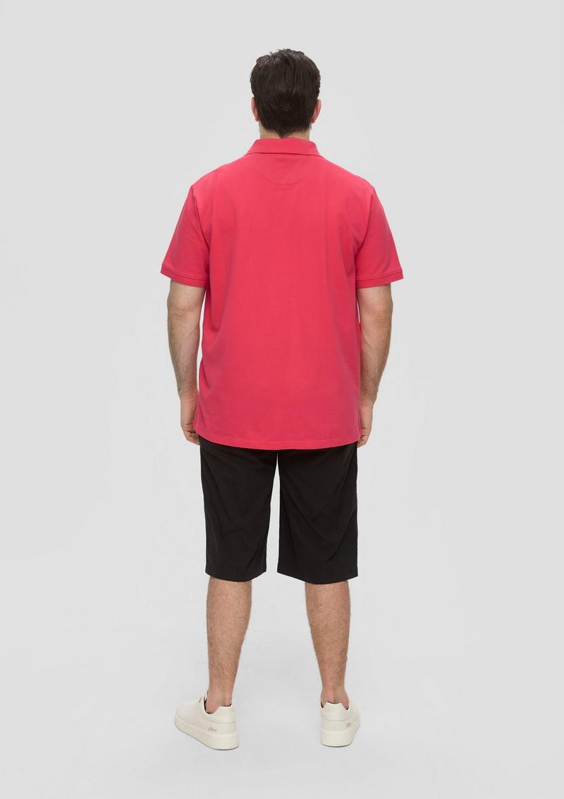 s.Oliver Poloshirt mit kleinem Label-Print - himbeere