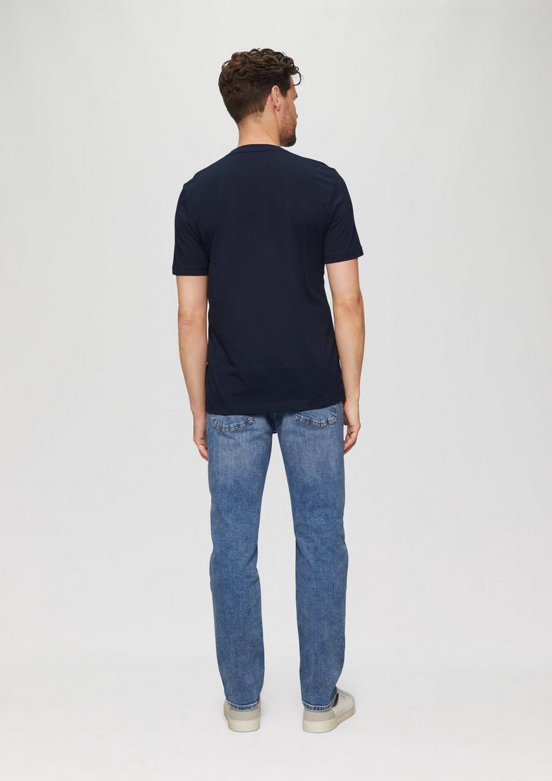 s.Oliver T-Shirt mit Frontprint - navy
