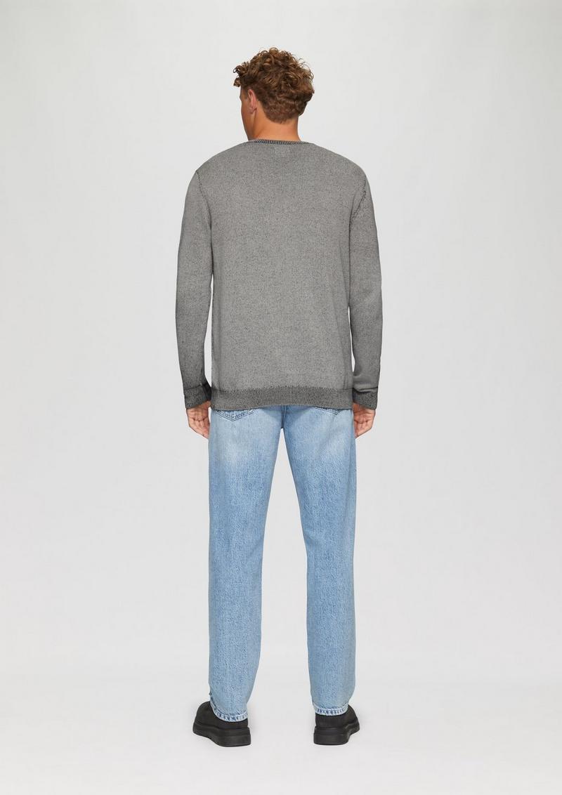 s.Oliver Strickpullover in melierter Optik - taubengrau