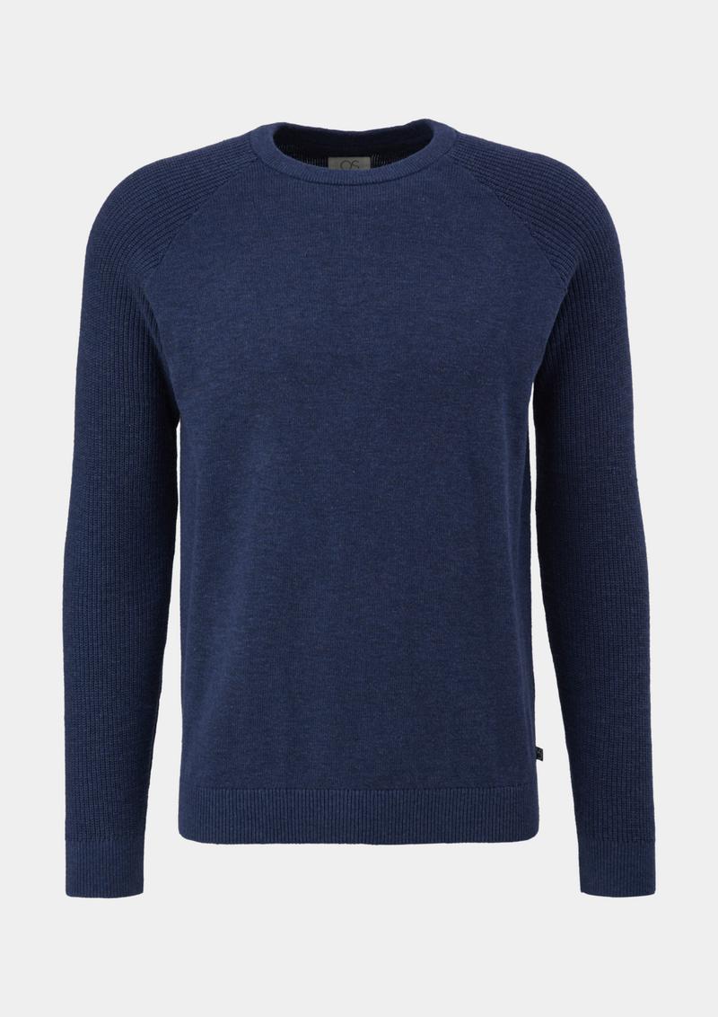 s.Oliver Raglanpulli aus Strukturstrick - tiefblau