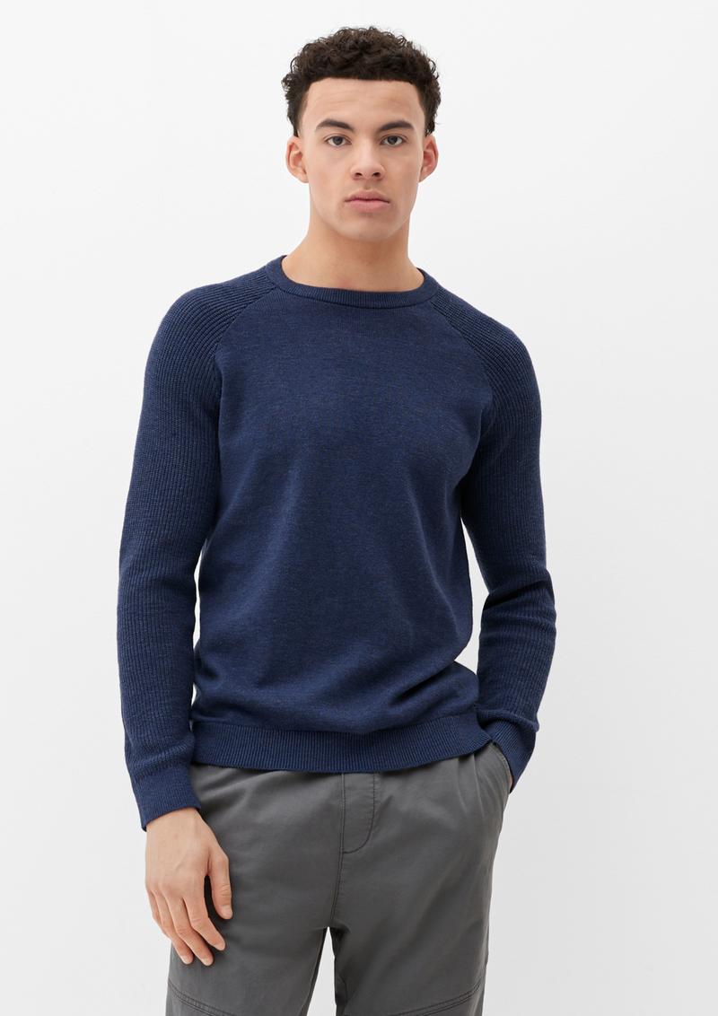s.Oliver Raglanpulli aus Strukturstrick - tiefblau