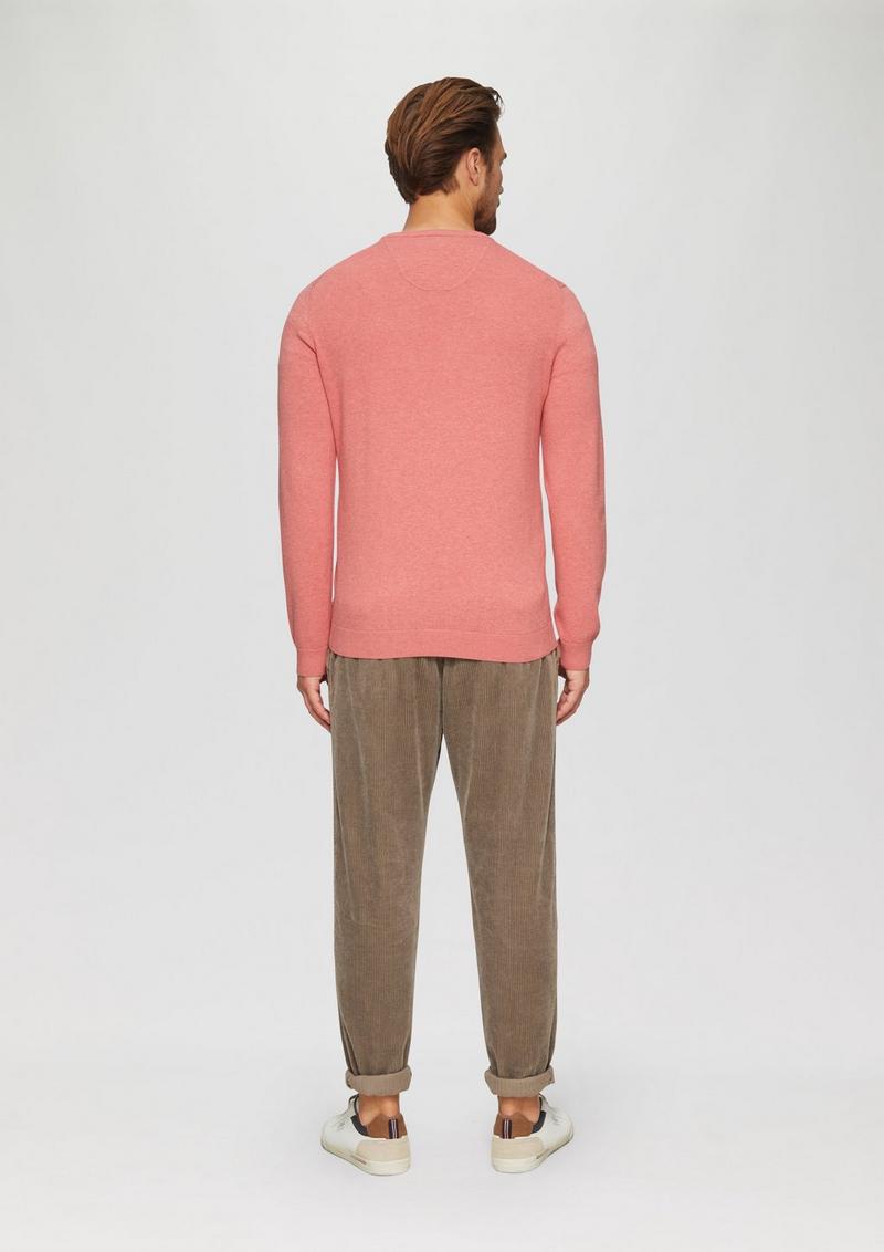 s.Oliver Strickpullover mit Logo-Stickerei - himbeere