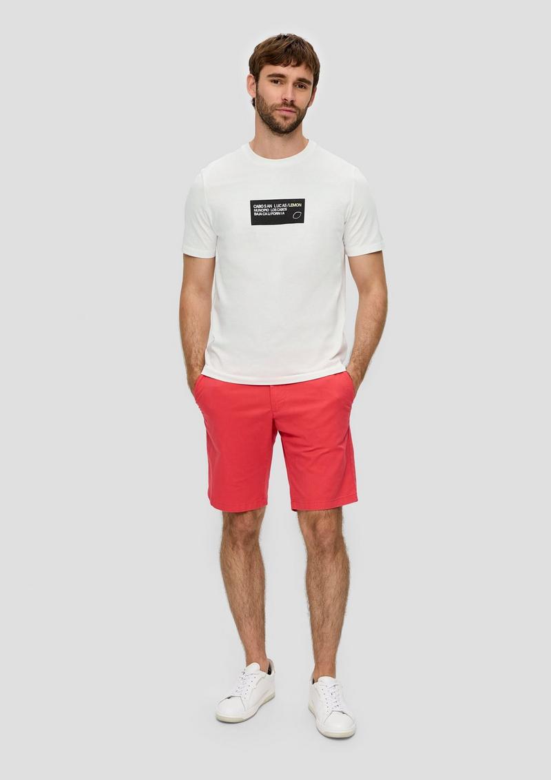 s.Oliver T-Shirt aus Baumwoll-Jersey mit Frontprint - weiß