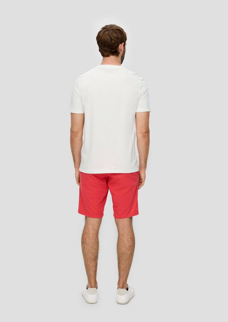 s.Oliver T-Shirt aus Baumwoll-Jersey mit Frontprint - weiß