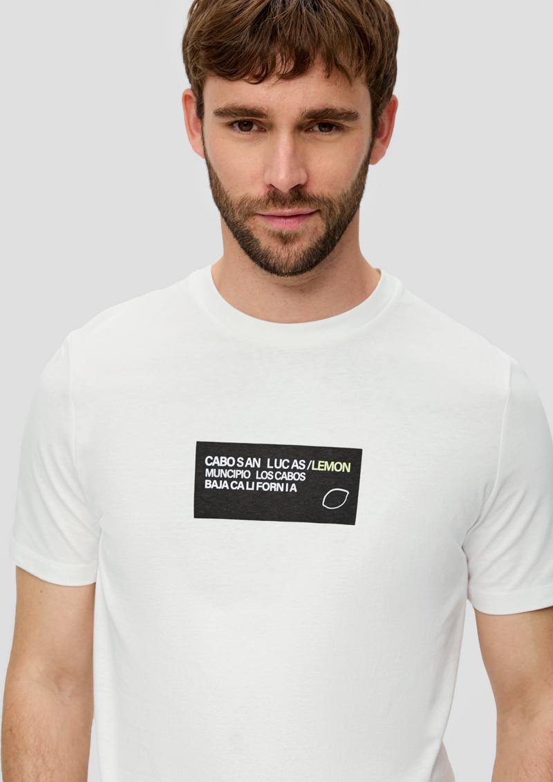 s.Oliver T-Shirt aus Baumwoll-Jersey mit Frontprint - weiß