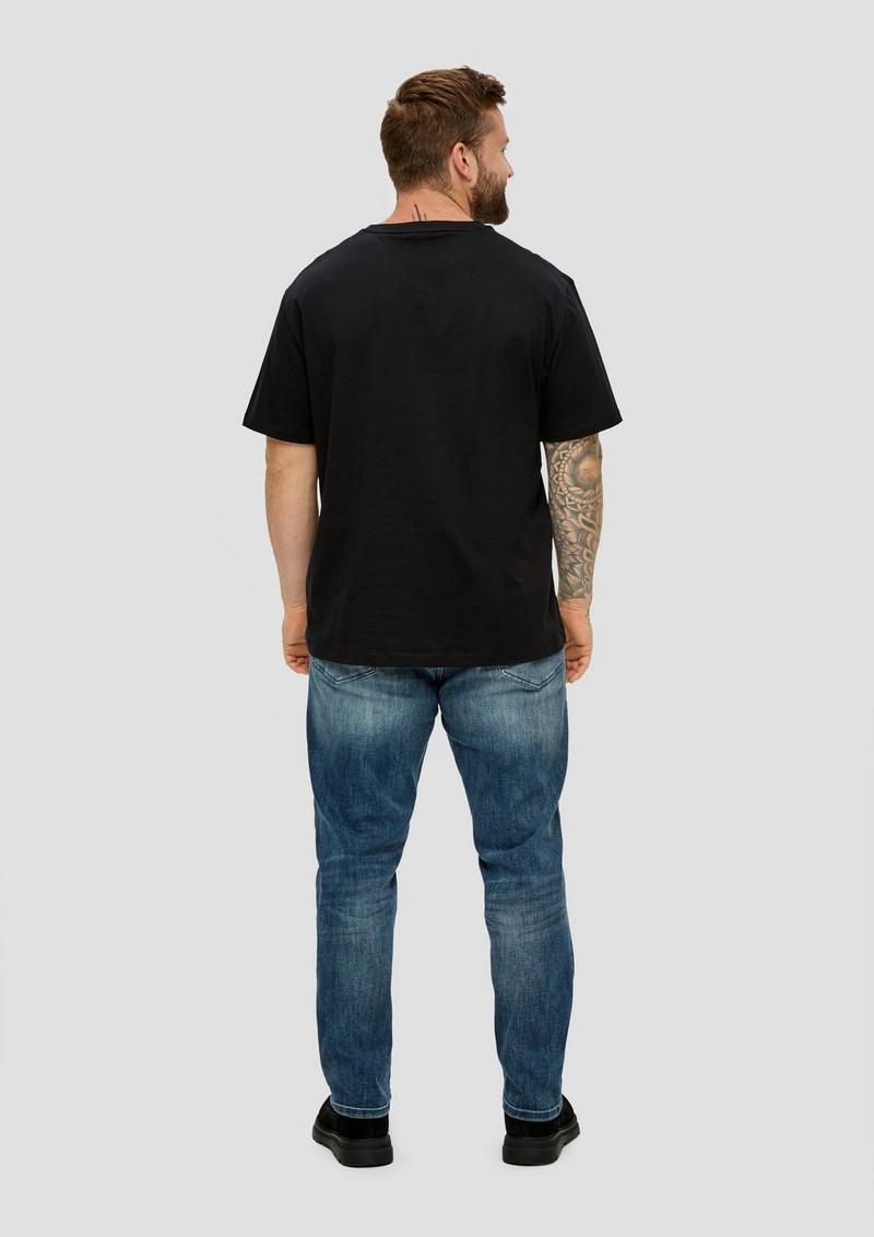 s.Oliver T-Shirt mit Frontprint - schwarz