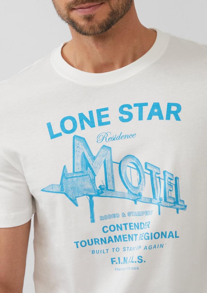 s.Oliver T-Shirt mit Artwork - weiß