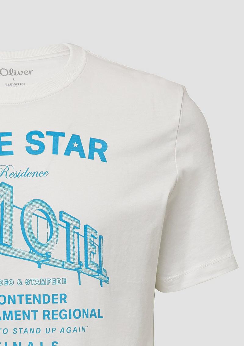 s.Oliver T-Shirt mit Artwork - weiß