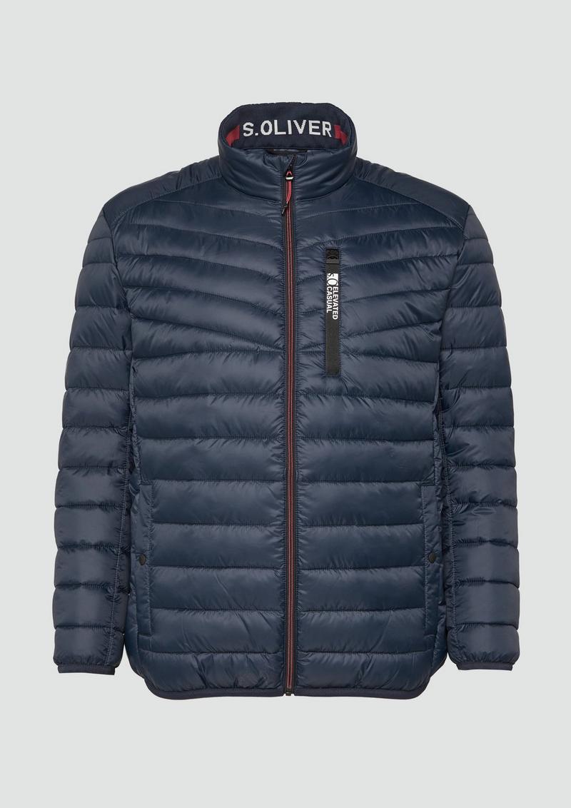 s.Oliver Steppjacke mit sportiven Kontrastdetails - navy