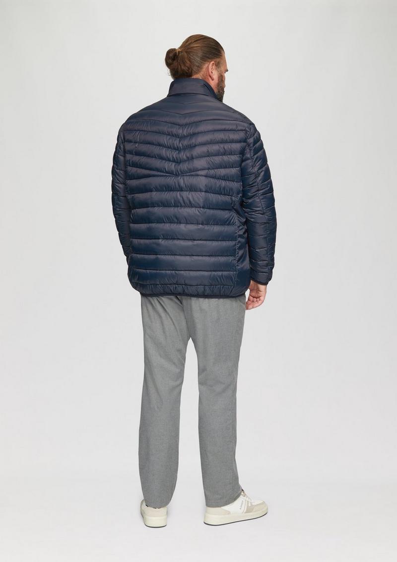 s.Oliver Steppjacke mit sportiven Kontrastdetails - navy