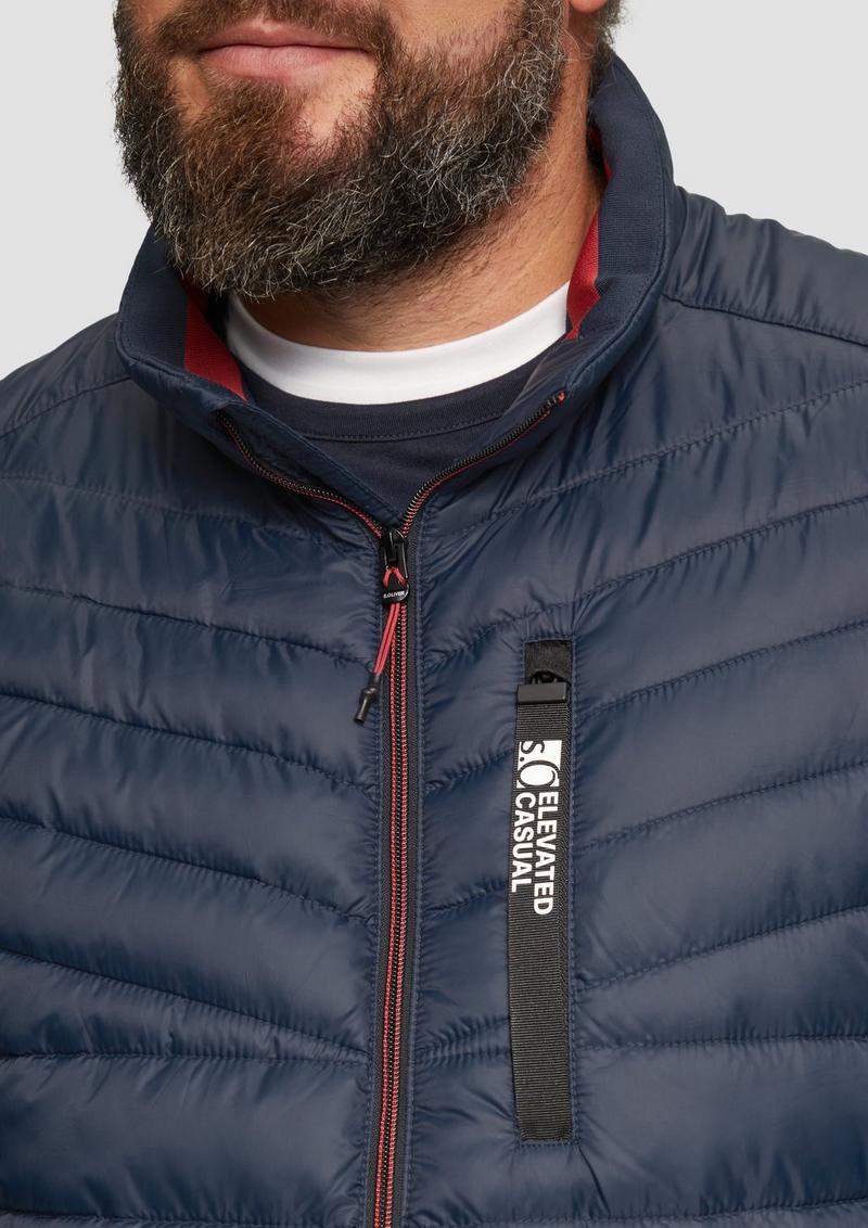 s.Oliver Steppjacke mit sportiven Kontrastdetails - navy