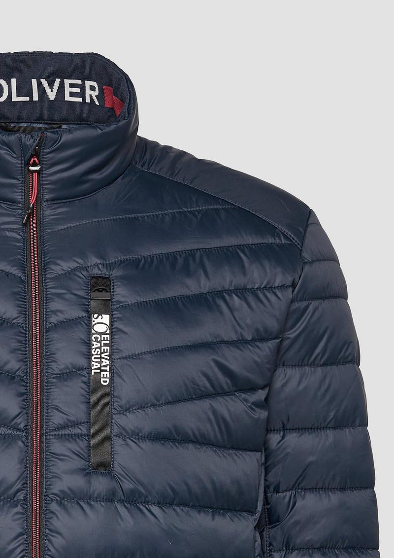s.Oliver Steppjacke mit sportiven Kontrastdetails - navy