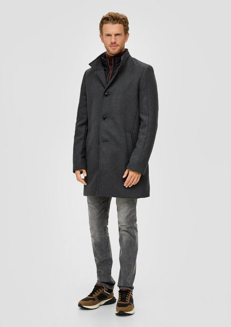 s.Oliver Mantel mit fixiertem Insert - dunkelgrau