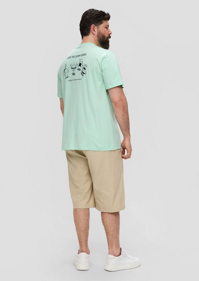 s.Oliver T-Shirt mit Grafik-Print - minze