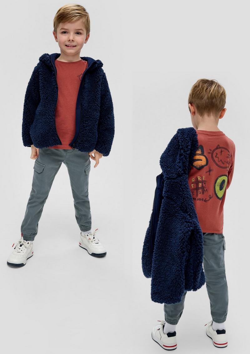 s.Oliver Langarmshirt mit großem Rückenprint - rubinrot