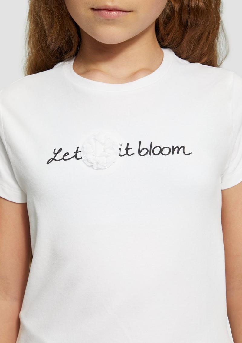 s.Oliver Jerseyshirt mit Schriftprint und Applikation - weiß