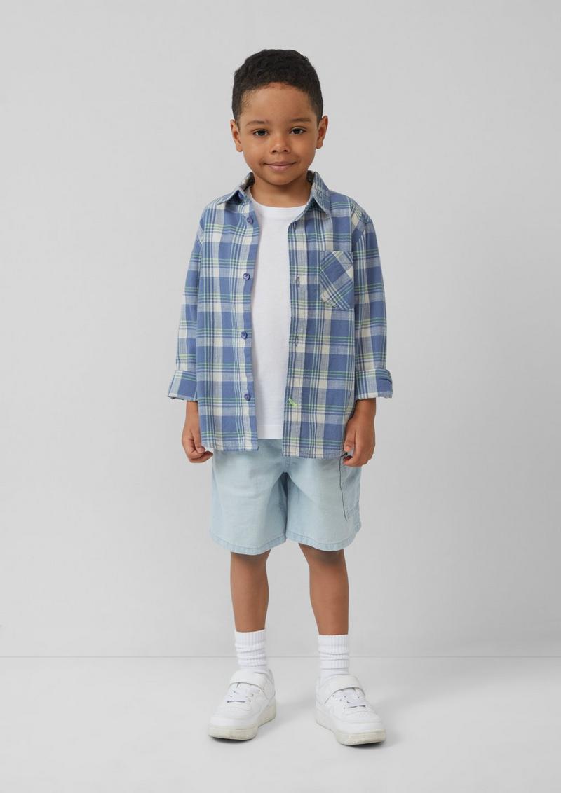 s.Oliver Jerseyshirt aus Baumwolle mit Front- und Rückenprint - weiß